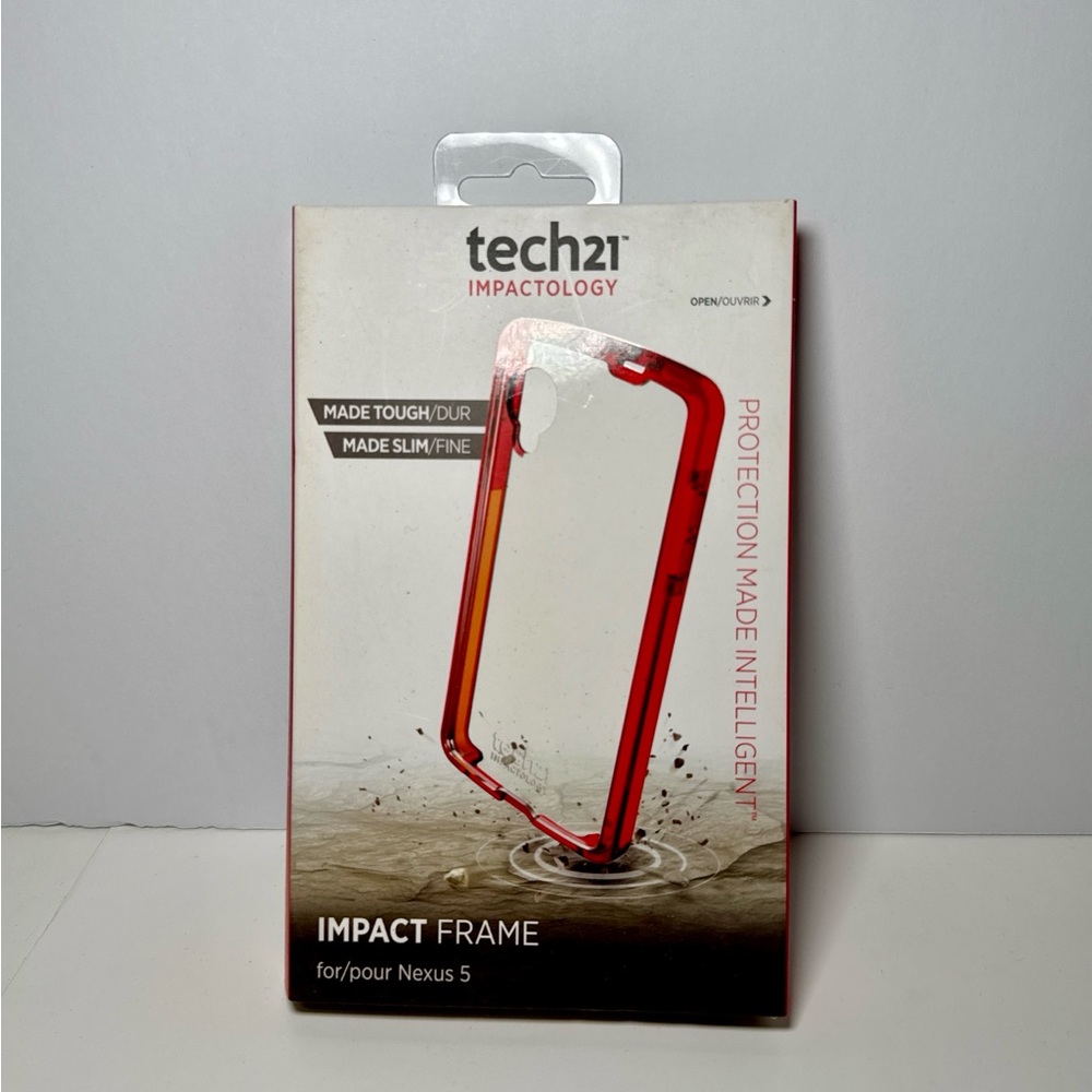 Tech21 Impact Frame Case for Google Nexus 5 D3O Protection Red Clear
